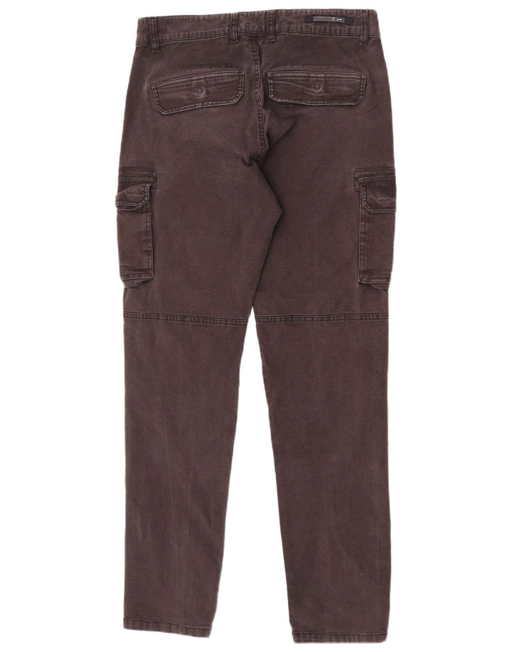 Gas Slim Cargo-Hose für Herren, Größe M, B32, L32, Grau, Baumwolle