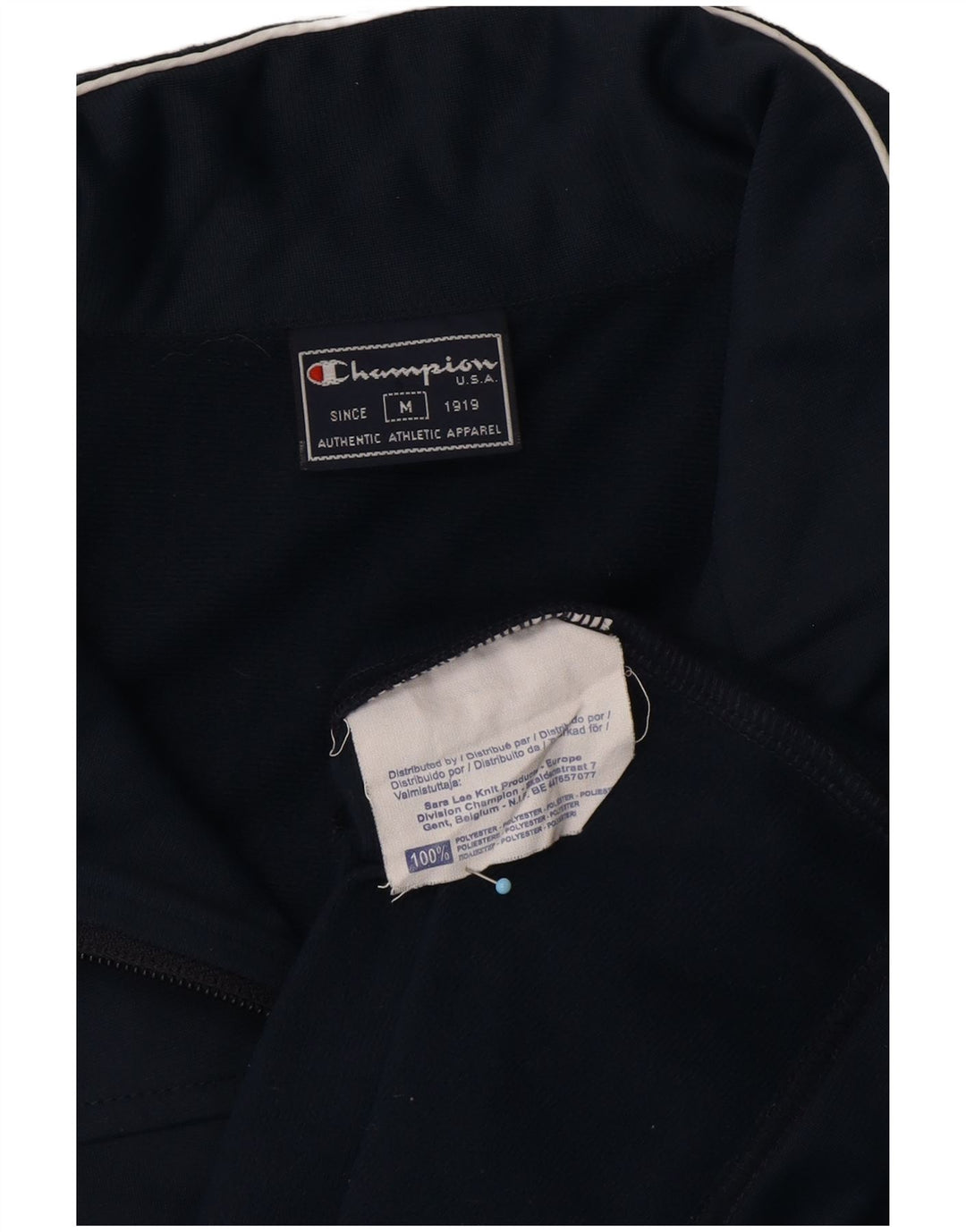 CHAMPION Herren-Trainingsanzug-Oberteil, Mittelgroßes marineblaues Polyester