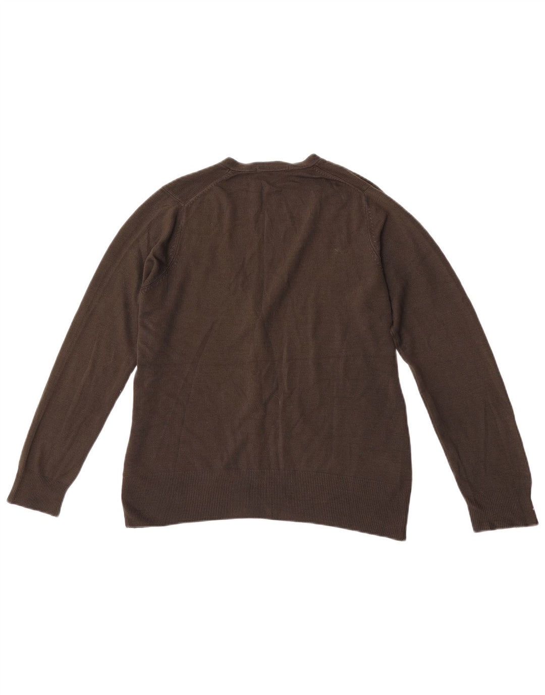 Marks & Spencer Damen Strickjacke Pullover UK 14 Large Khaki Acryl