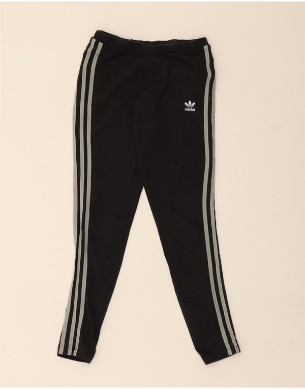 Adidas Damen-Trainingshose, Gr. 10, Größe S, Schwarz, Baumwolle, Sport