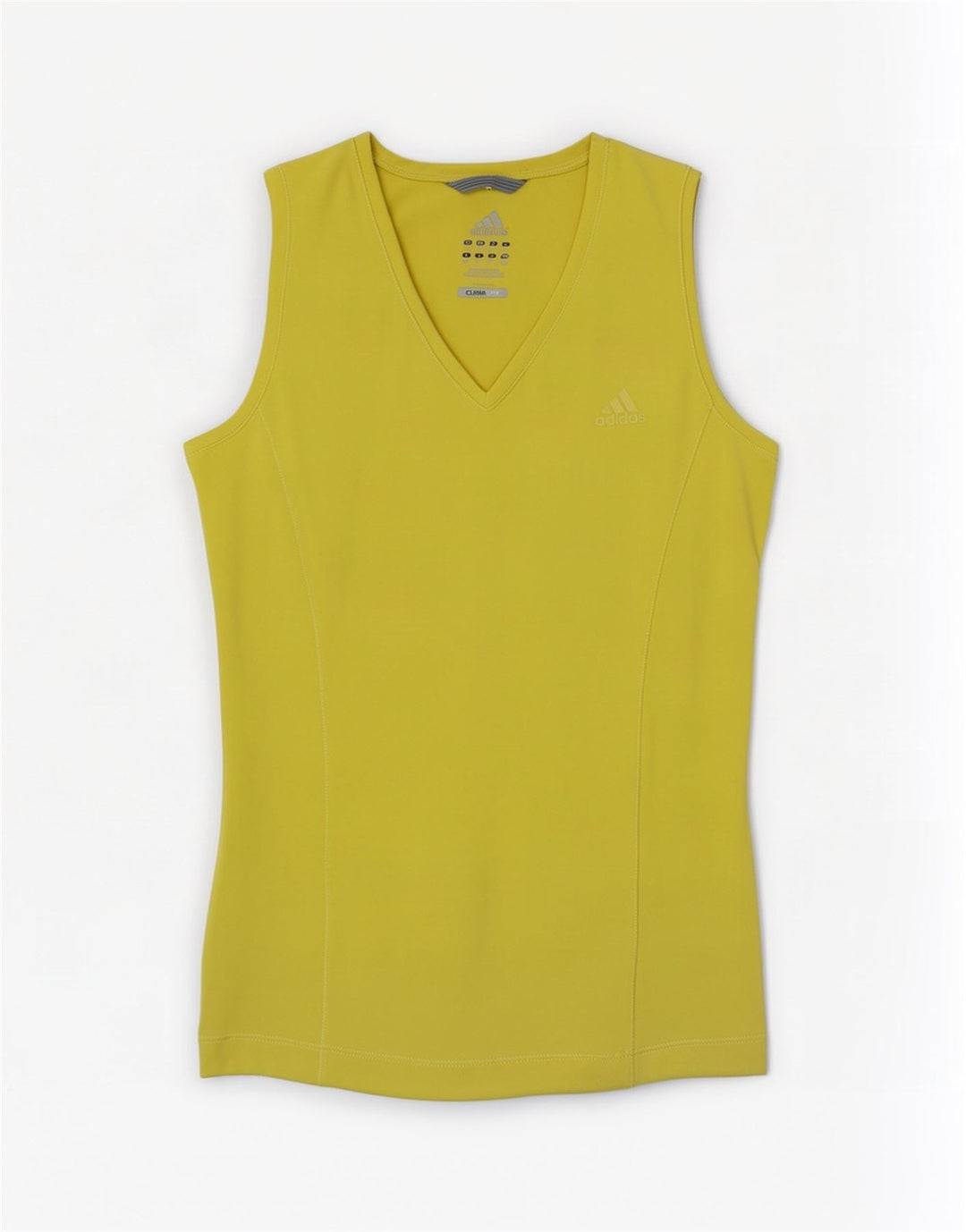 Adidas Damen Climalite Weste Top UK 14 Mittelgelbes Polyester