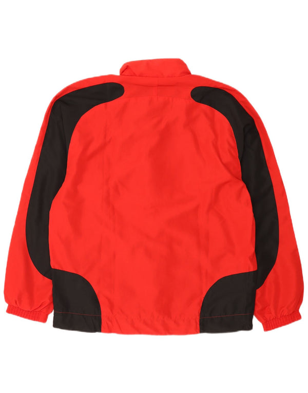 Erima Herren-Trainingsanzug-Top-Jacke, UK 40/42, mittelrotes Farbblock-Polyester
