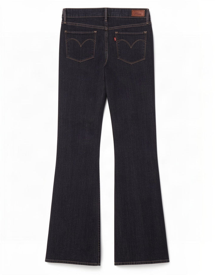 Levi's Damen Slight Curve Flared Jeans W27 L32 Marineblaue Baumwolle