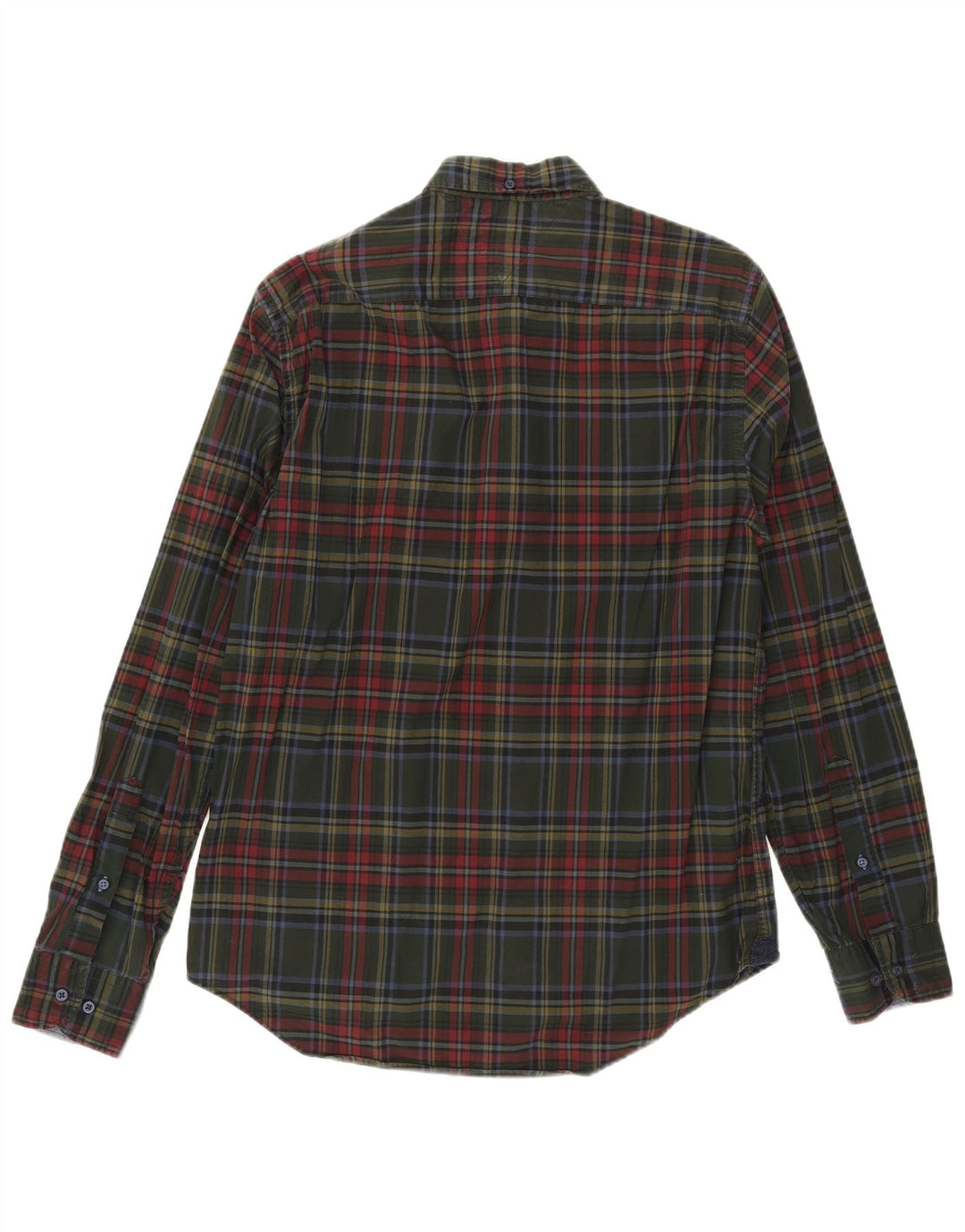 Tommy Hilfiger Herren New York Fit Hemd Medium Khaki Check Baumwolle