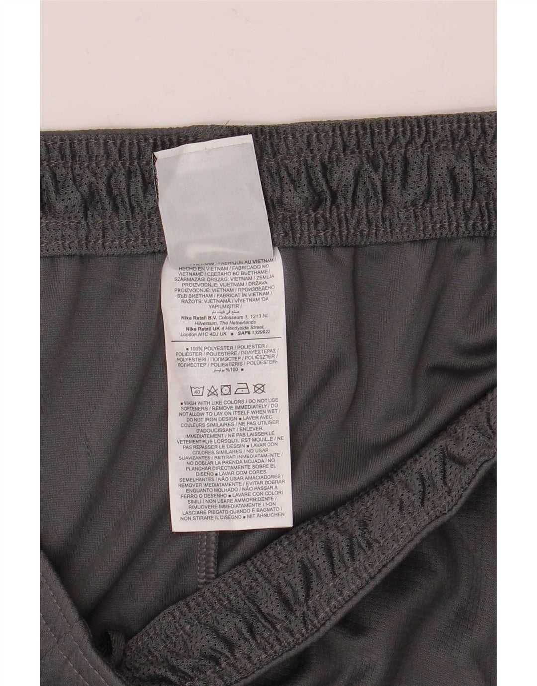 Nike Herren Dri Fit Sportshorts XL Graues Colourblock-Polyester