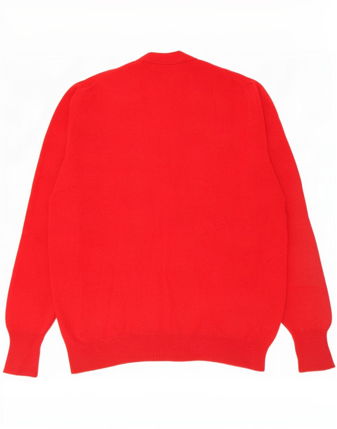 William Lockie Herren-Strickjacke, groß, rote Lammwolle