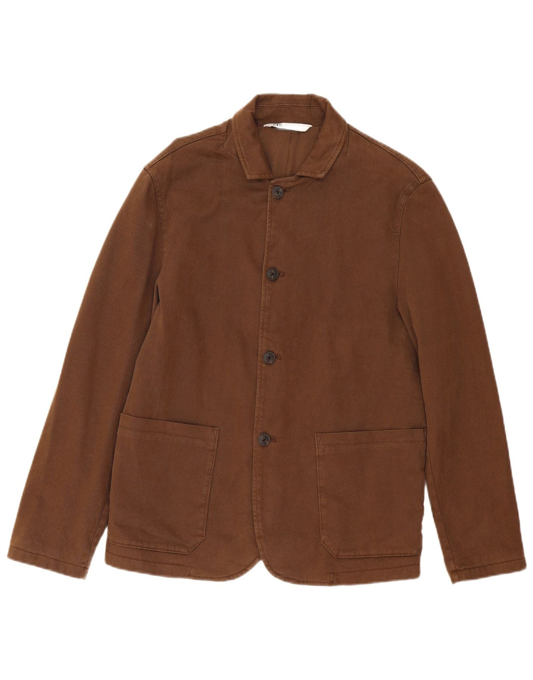 Zara Herren Bomberjacke UK 36 Small Braune Baumwolle