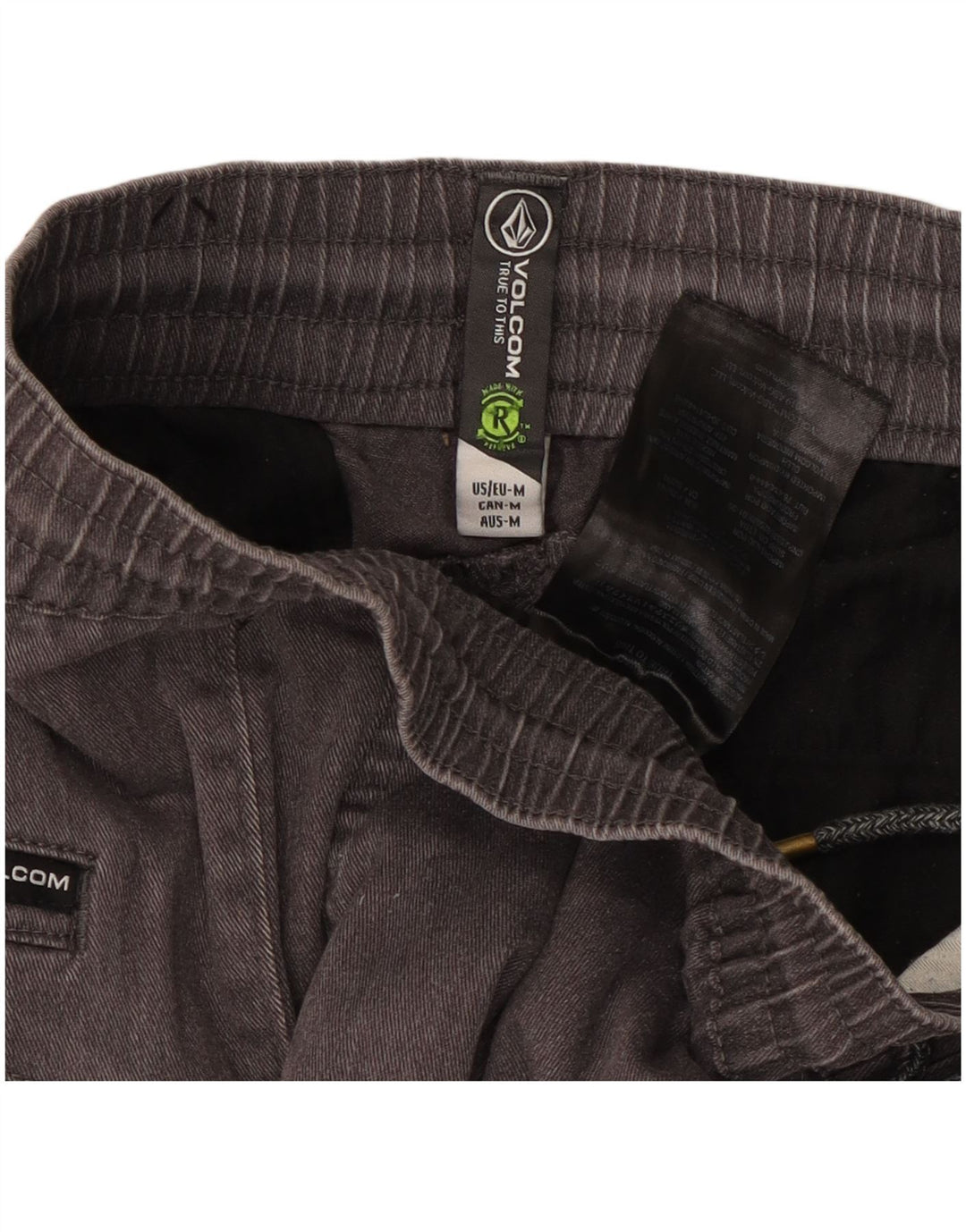 Volcom Damen Jogger-Chinohose, Größe M, W30, L27, Grau, Baumwolle
