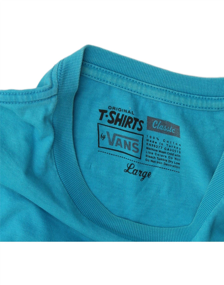 Vans Herren-T-Shirt mit Grafik, groß, aus blauer Baumwolle