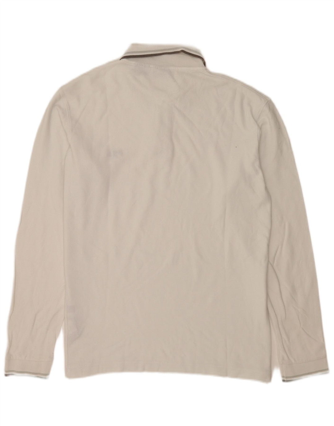 Fila Herren-Langarm-Poloshirt, groß, weiße Baumwolle