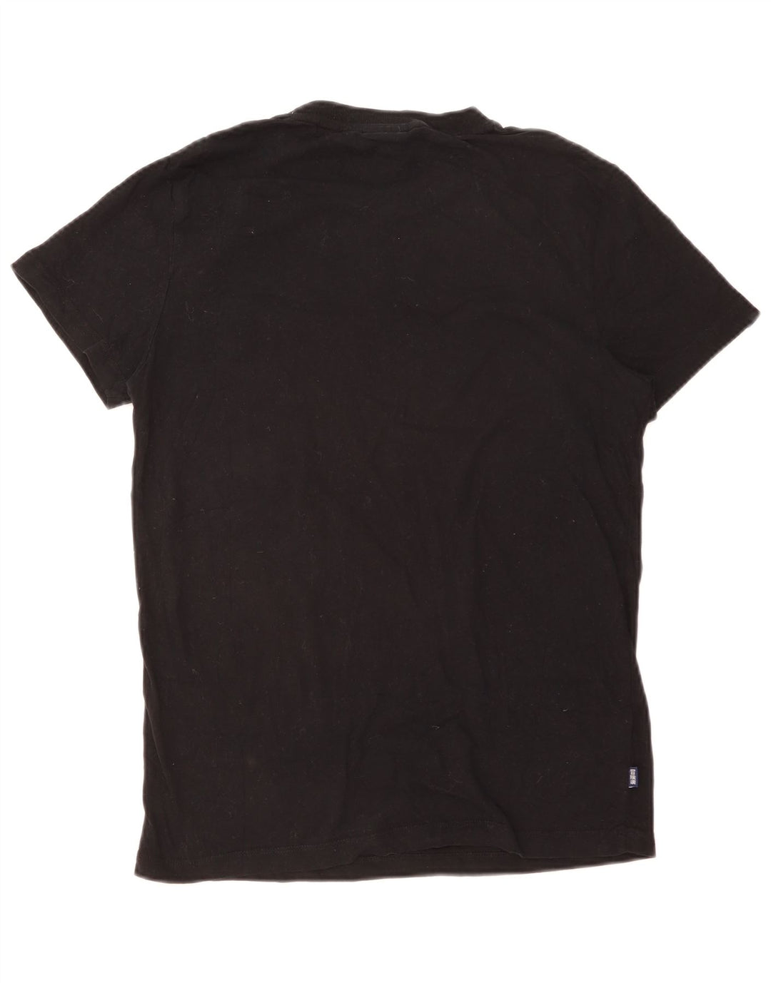 SUPERDRY Herren T-Shirt-Oberteil aus mittelschwarzer Baumwolle