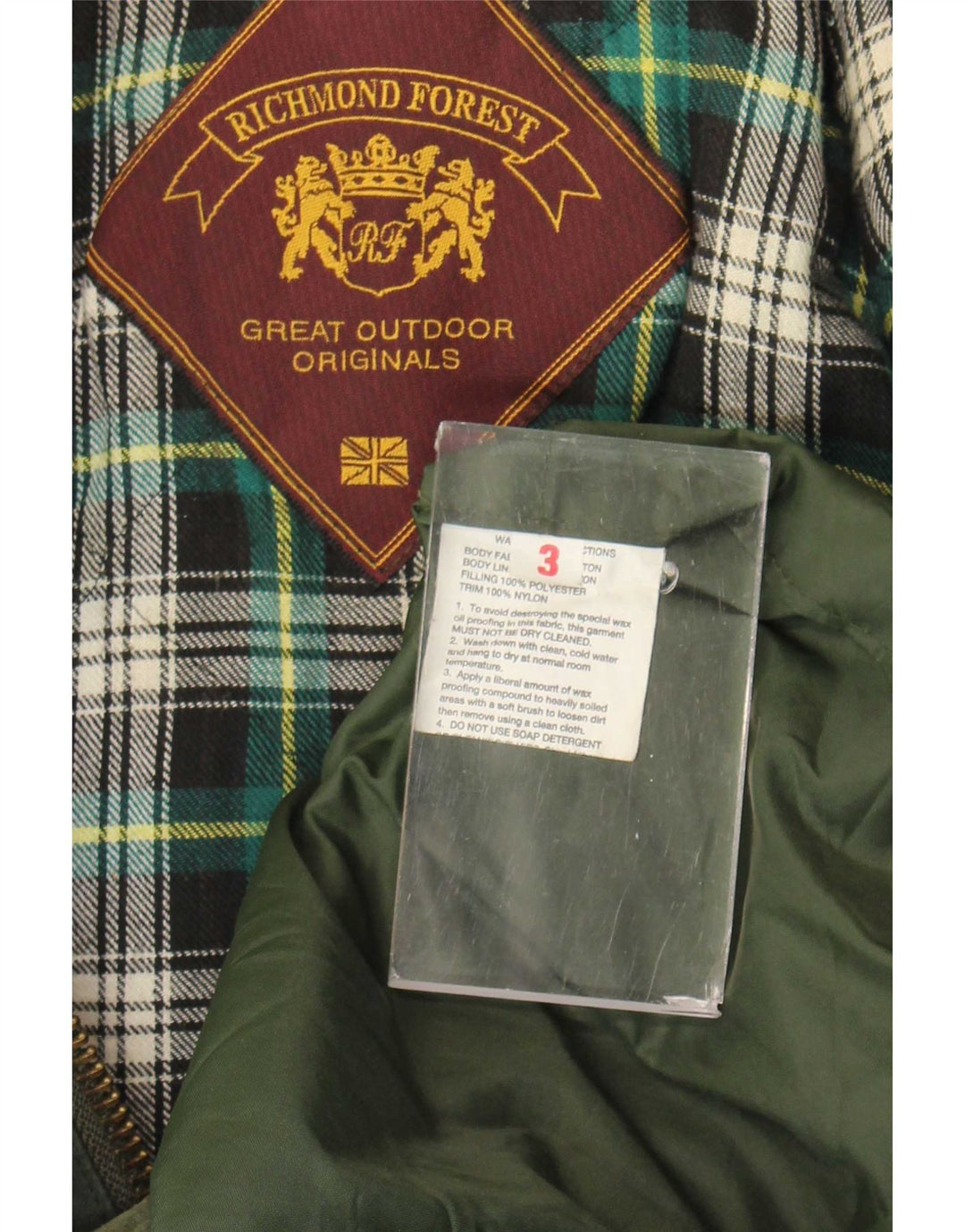 Richmond Forest Herrenjacke aus gewachster Baumwolle, UK 42 XL, Grün