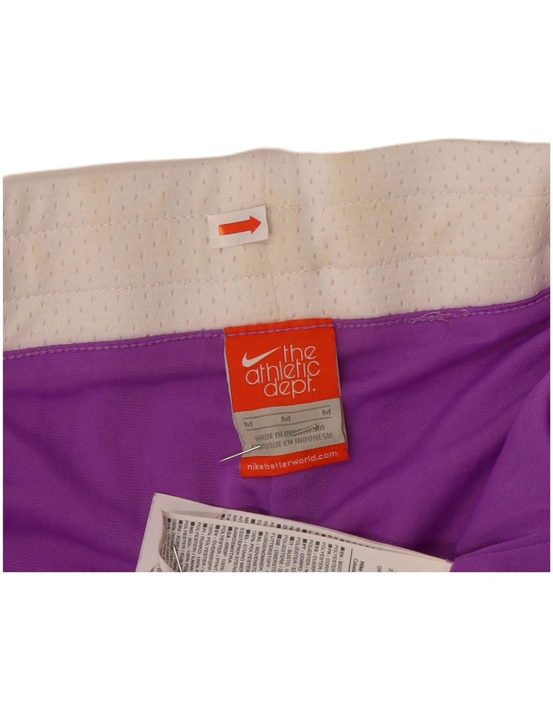 Nike Damen-Sportshorts UK 14 Mittellila Colourblock-Polyester