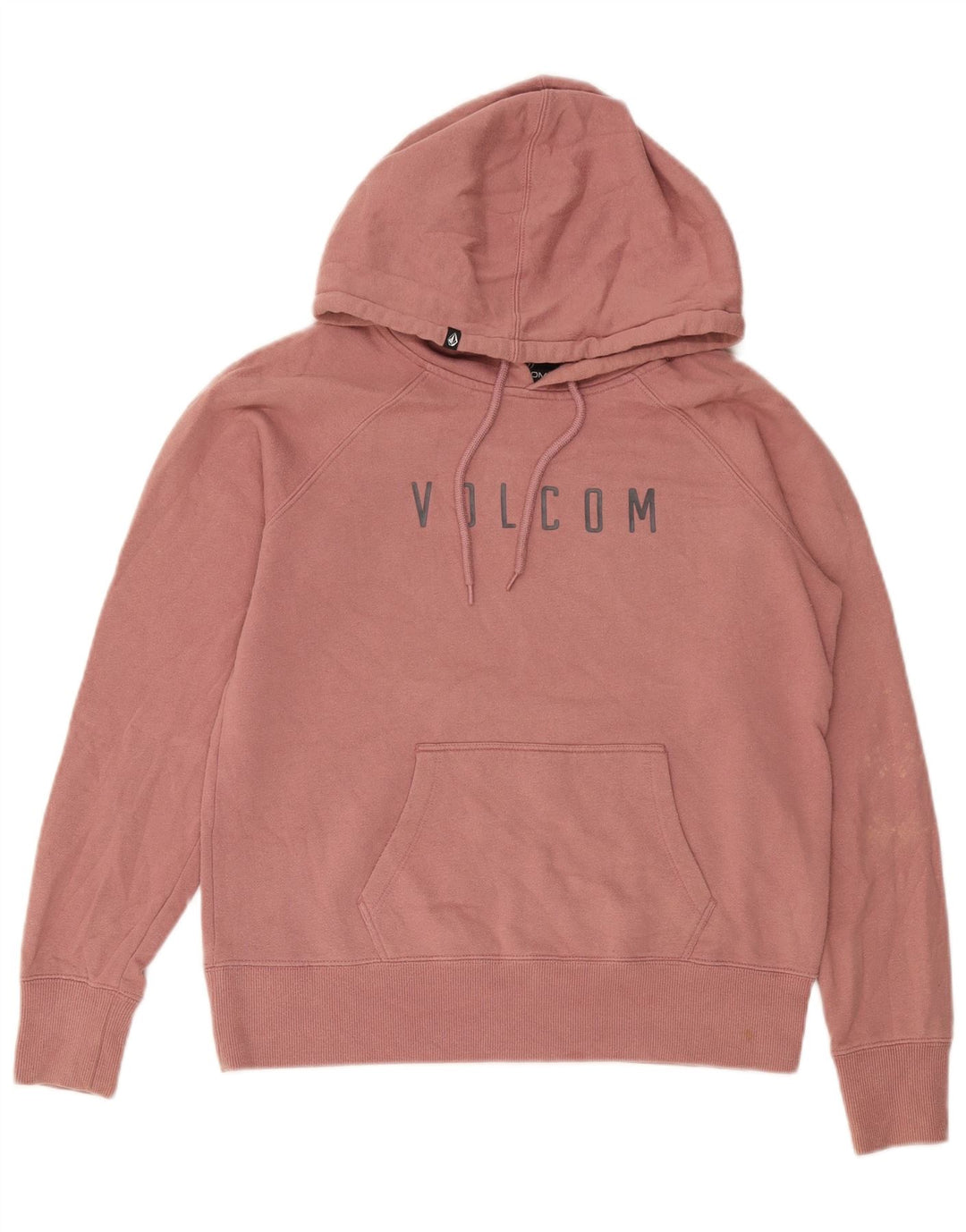 VOLCOM Damen Graphic Hoodie Pullover UK 14 Mittelrosa