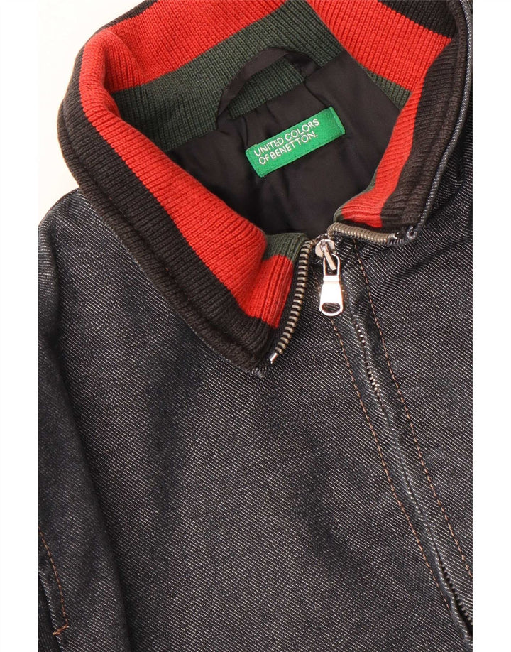 Benetton Denim-Windjacke für Jungen, 10–11 Jahre, Marineblau, Farbblock