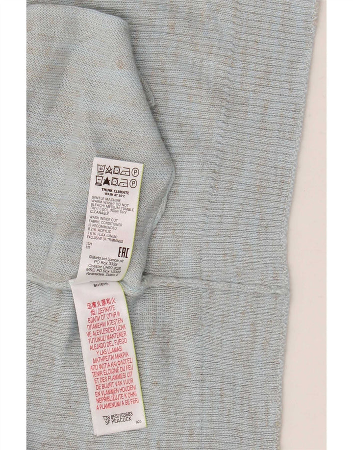 Marks & Spencer Damen-Strickjacke in Übergröße, Gr. 16, Größe L, Blau meliert