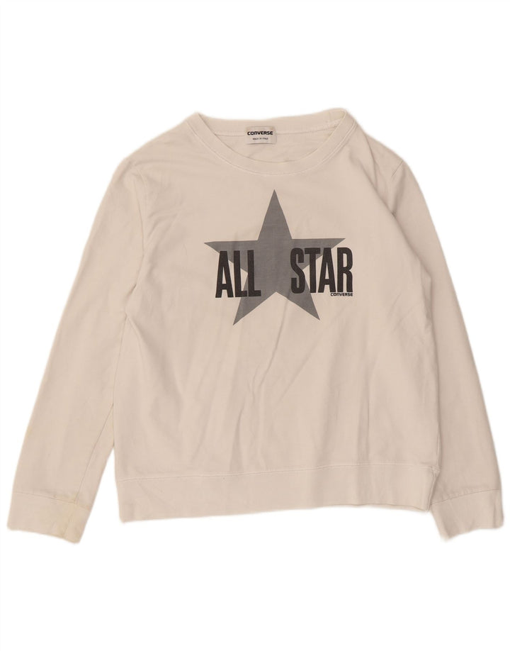 Converse Herren-Sweatshirt „All Star Graphic“, mittelweiße Baumwolle