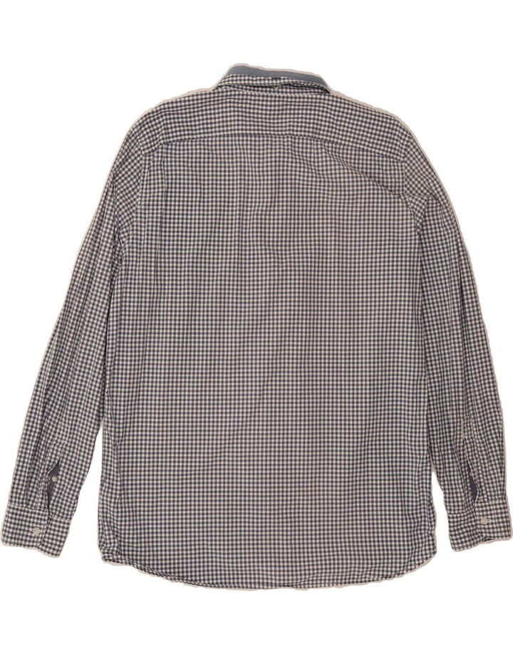 TIMBERLAND Mens Regular Fit Shirt XL Navy Blue Gingham Cotton Vintage Timberland and Second-Hand Timberland from Messina Hembry 