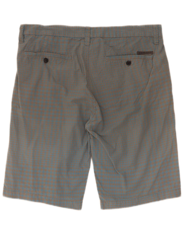 Calvin Klein Herren Cargoshorts W33 Large Blue Gingham