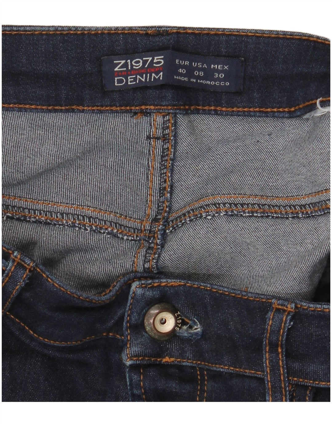 Zara Damen Schlagjeans EU 40 Mittel W30 L32 Marineblau