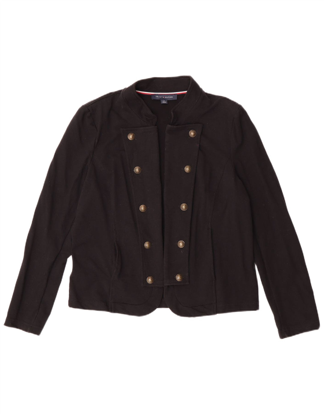 Tommy Hilfiger Damen-Cardigan-Oberteil, UK 16, Größe L, Schwarz, Baumwolle