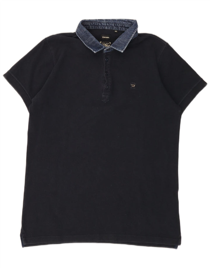 Diesel Herren Poloshirt 2XL Marineblau Baumwolle