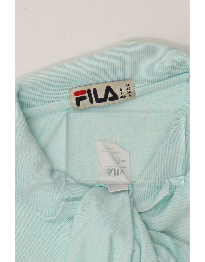 FILA Mens Polo Shirt Small Turquoise Cotton