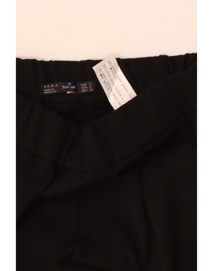 Zara Damen-Trainingshose, Größe S, Schwarz, Colourblock-Polyester