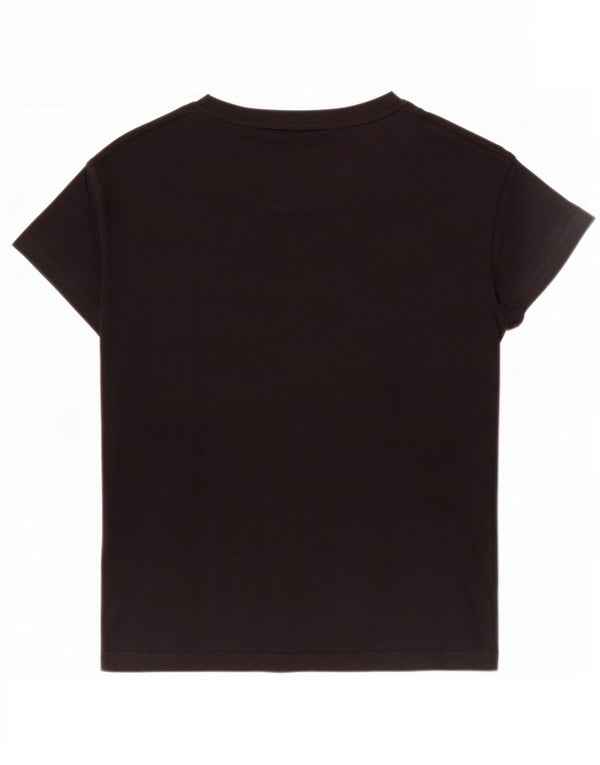 Puma Womens Graphic T-Shirt Top UK 6 XS Black