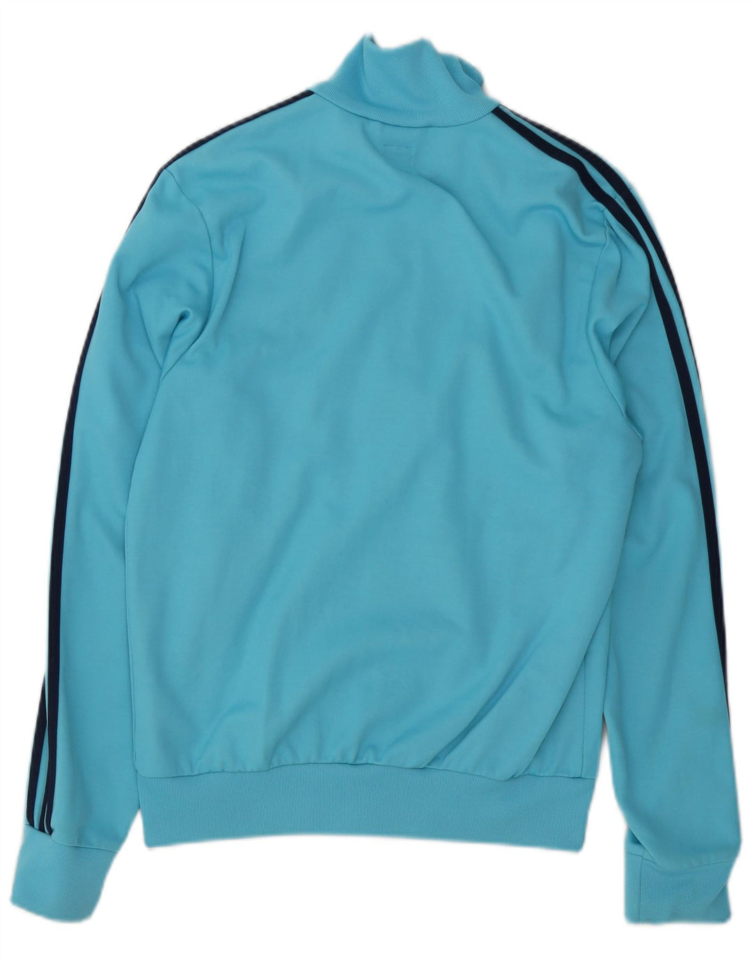 Adidas Herren-Trainingsanzug-Top-Jacke aus mittelblauer Colourblock-Baumwolle