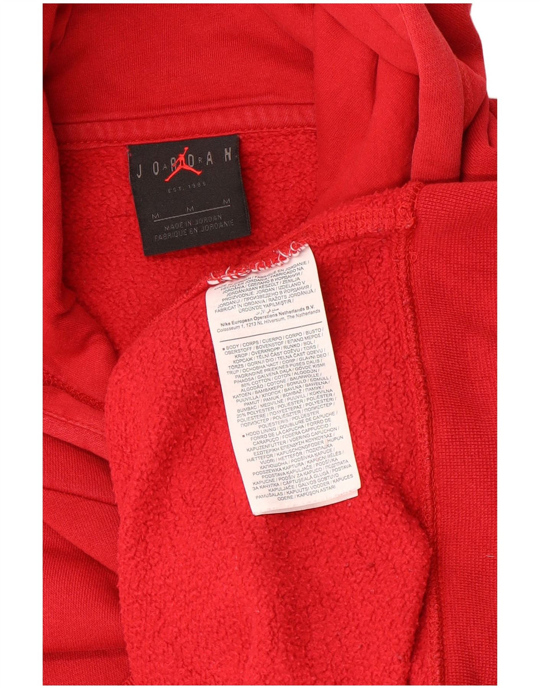 Jordan Herren Kapuzenpullover aus mittelroter Baumwolle