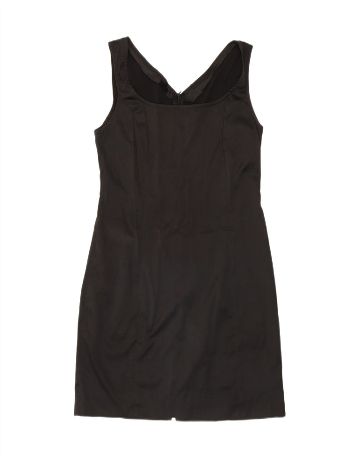 VINTAGE Womens Sleeveless Sheath Dress UK 12 Medium Black Vintage Vintage and Second-Hand Vintage from Messina Hembry 