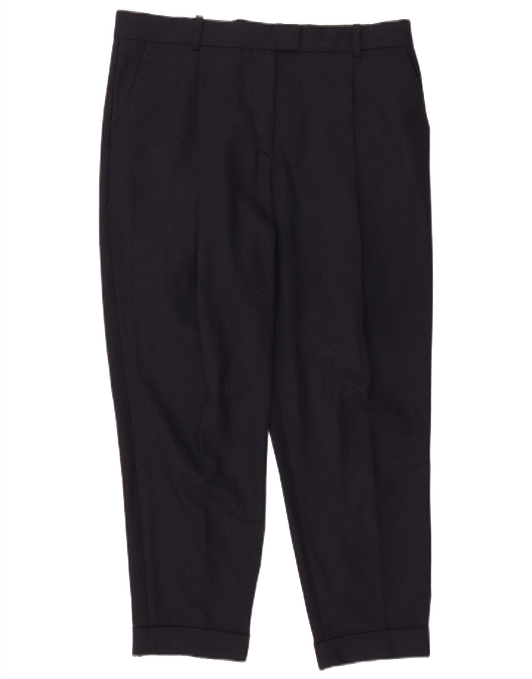 Cos Damen-PEGged-Cropped-Hose EU 40 Medium W36 L25 Marineblaue Wolle