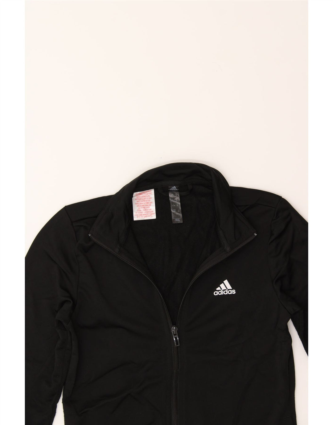 ADIDAS Girls Graphic Tracksuit Top Jacket 11-12 Years Black Polyester Vintage Adidas and Second-Hand Adidas from Messina Hembry 