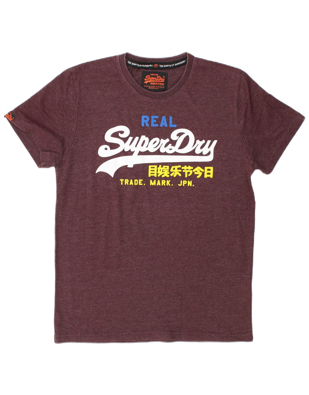 Superdry Herren Grafik-T-Shirt-Oberteil XL Burgunderrot aus Polyester