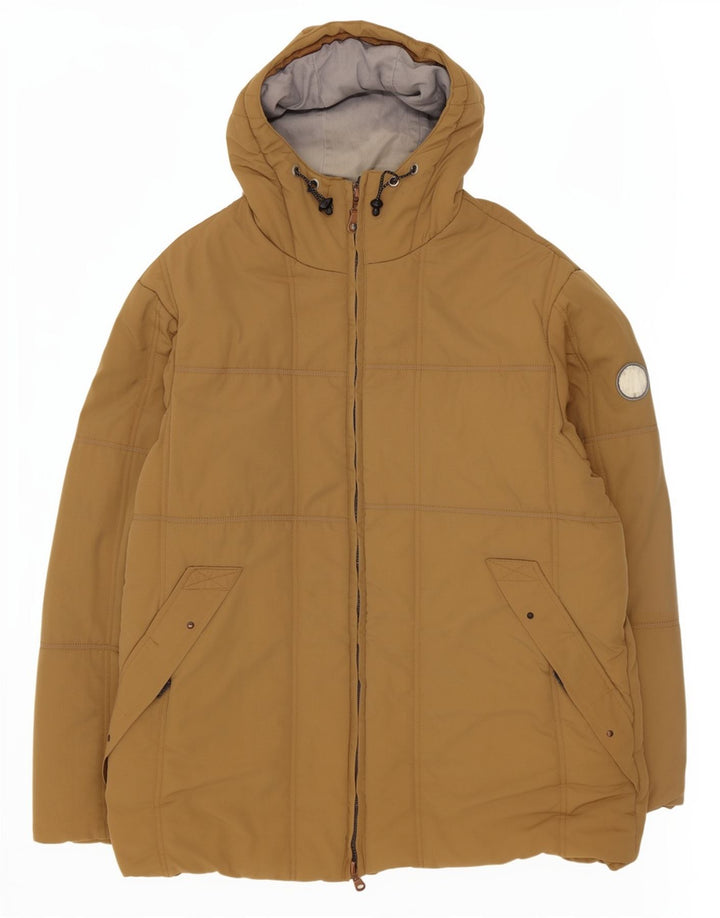 Murphy & Nye Wattierte Herrenjacke mit Kapuze, UK 42, XL, Beige