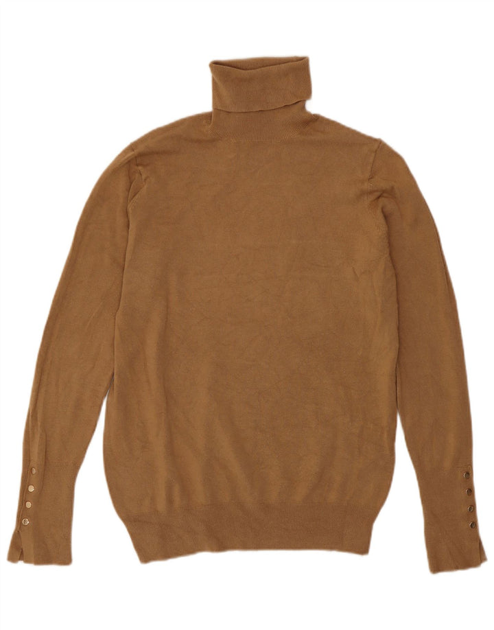 Rollkragenpullover für Damen von Zara, Gr. 12, mittelbeige Viskose