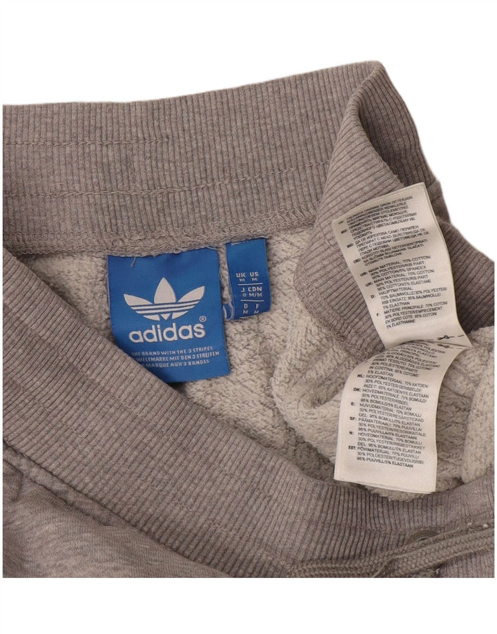 Adidas Herren-Sportshorts aus mittelgrau gefleckter Baumwolle