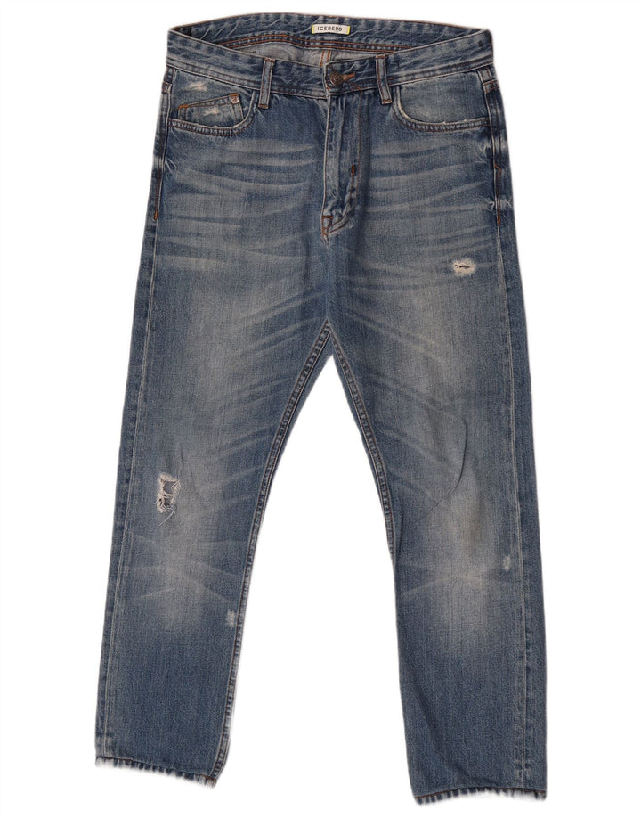 Iceberg Damen Distressed Slim Jeans W31 L26 Blau