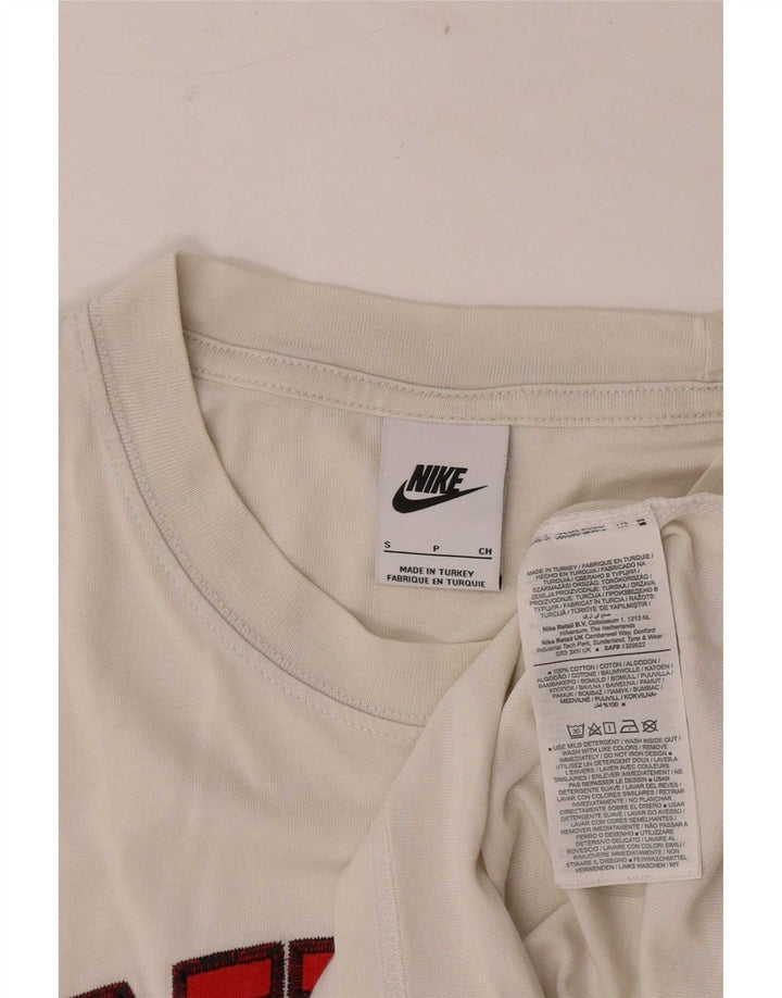 Nike Herren-T-Shirt mit Grafik, Größe S, weiß, gestreift, Baumwolle