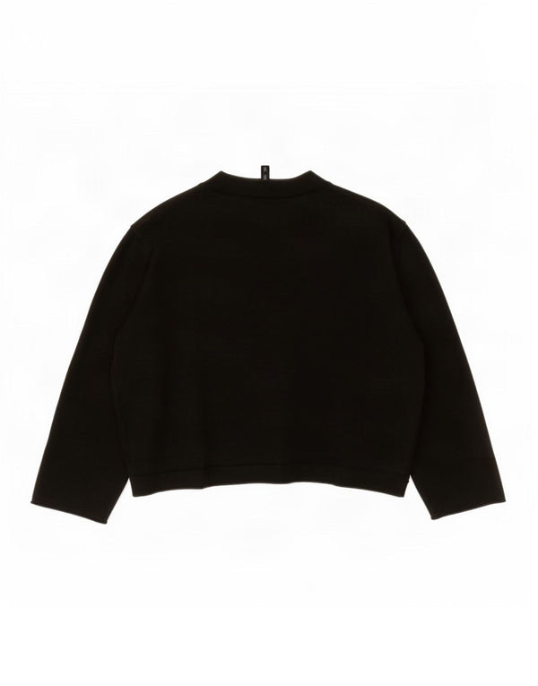 Phase Eight Damen Crop 3/4 Ärmel offener Cardigan Pullover UK 16 Large Schwarz