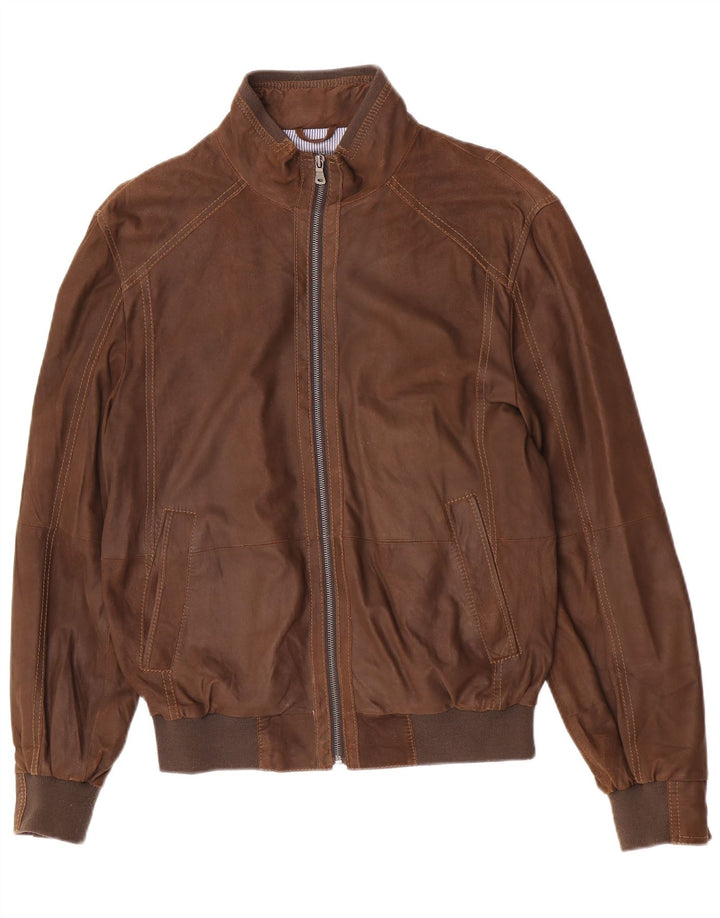 Milestone Herren Lederjacke UK 38 Mittelbraun
