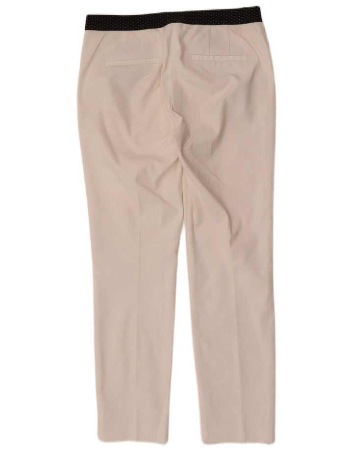 Schmale Chino-Hose für Damen von Zara, Größe M, W28, L27, Weiß, Farbblock