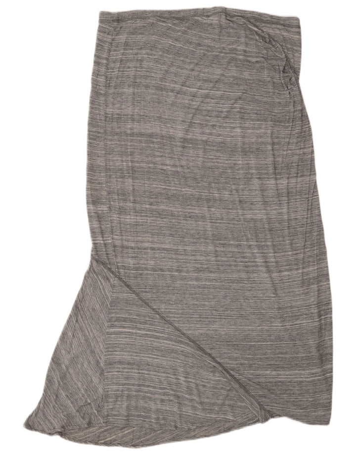MOSSIMO Damen Maxirock XL W38 Grauer Nadelstreifen-Rayon