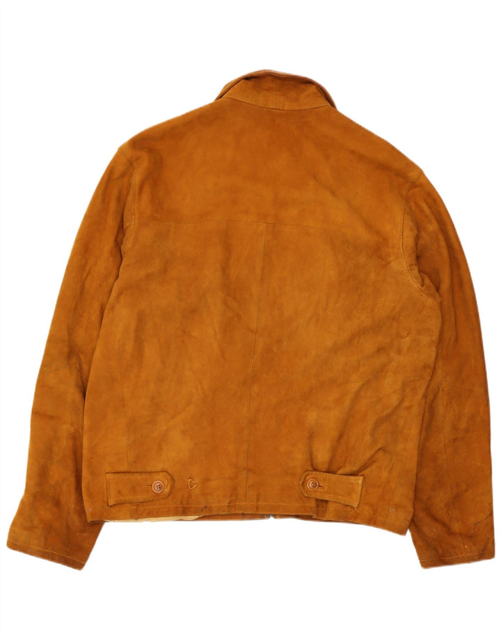 Vintage Herren Wildlederjacke IT 50 Großes braunes Leder