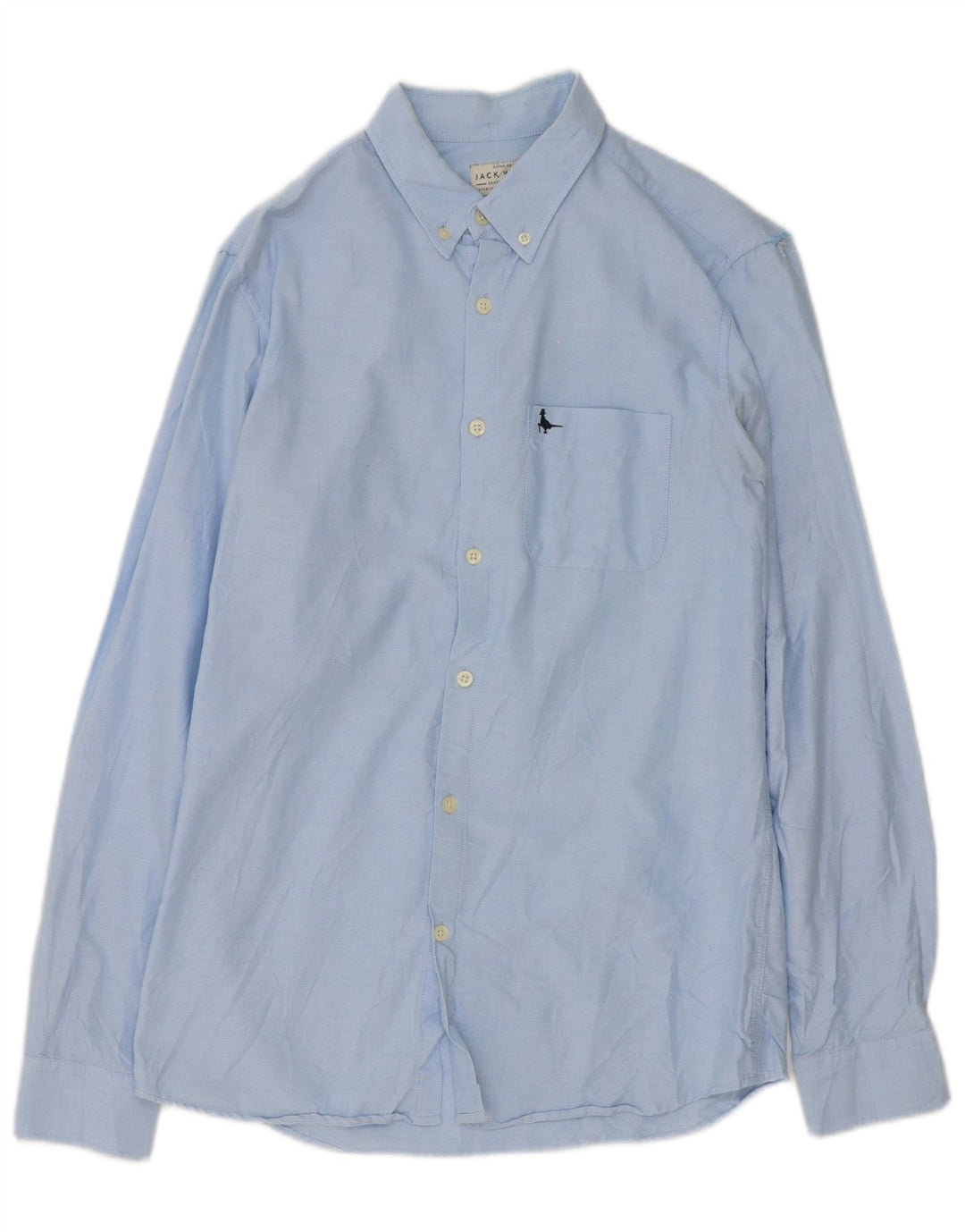 Jack Wills Herrenhemd, klein, aus blauer Baumwolle
