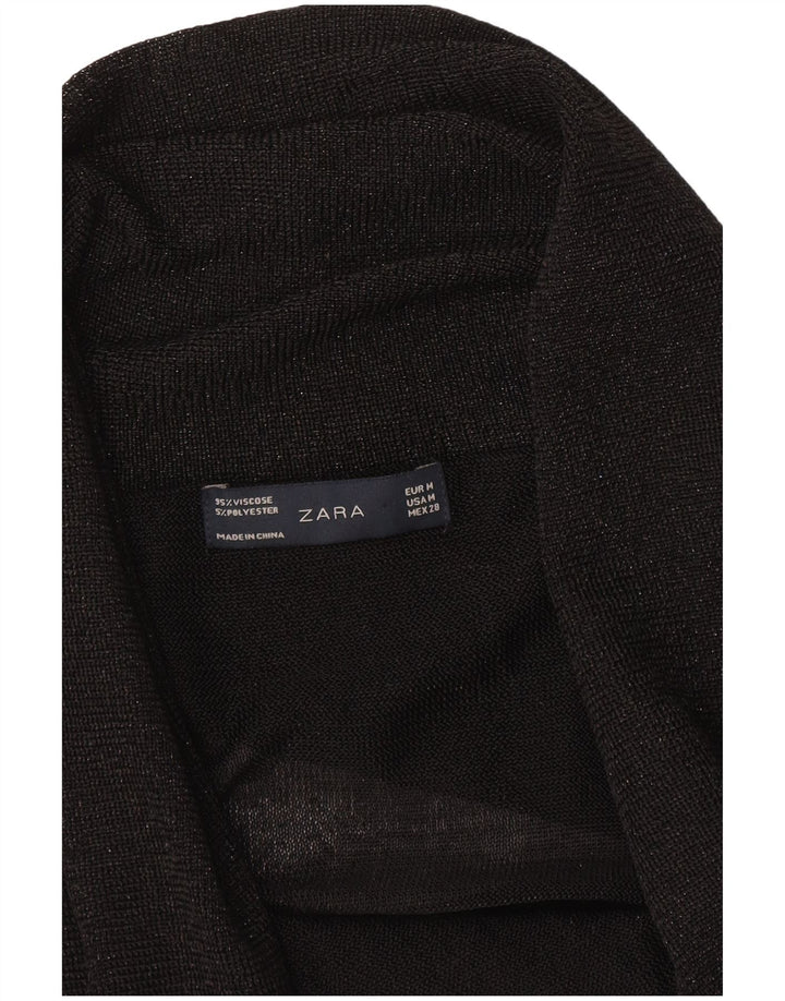 Offener Cardigan für Damen von Zara, Gr. 12, Mittelschwarz, Viskose