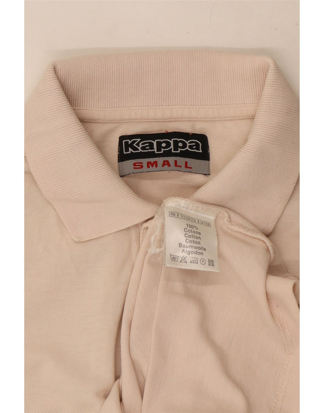 Kappa Herren Poloshirt Small Rosa Baumwolle