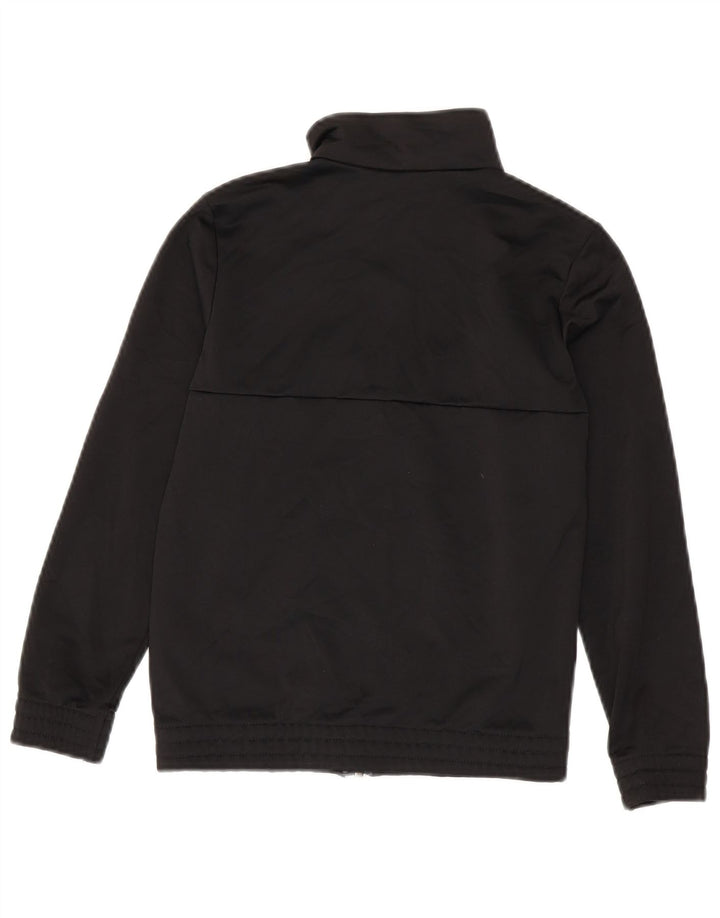 Adidas Jungen-Trainingsanzug-Top-Jacke, 8–9 Jahre, schwarzes Colourblock-Polyester