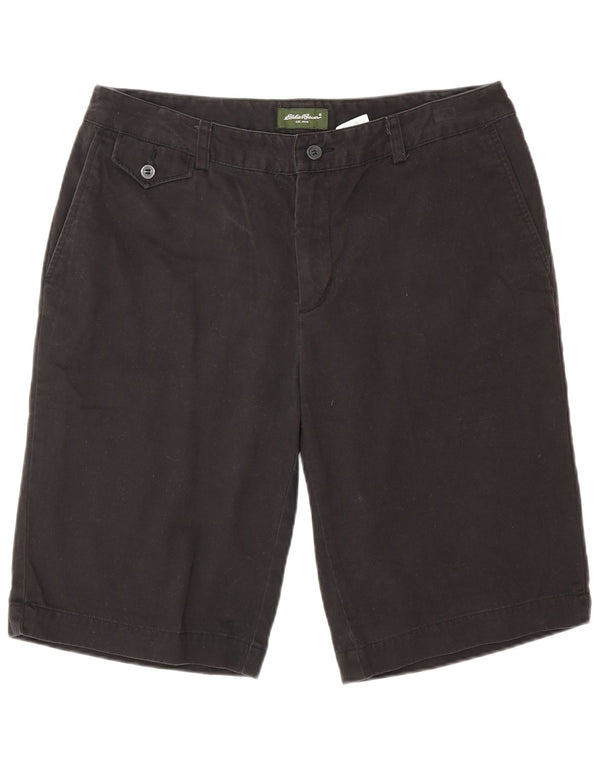 Eddie Bauer Damen Chinoshorts US 12 Large W32 Schwarze Baumwolle